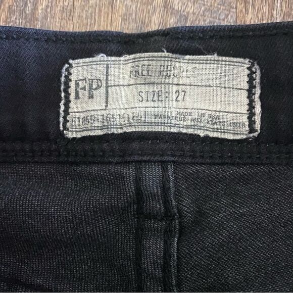 Free People Skinny Jeans 27 Waist Black Classic Academia - Picture 4 of 9